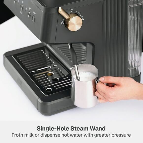 Thyme & Table Barista Grade Espresso Machine, 15-Bar Pressure, Grinder and Wand - Picture 5 of 7